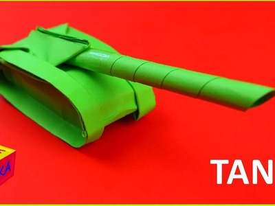 Origami: how to make a paper tank easy. Video tutorial for children. Craft for boys