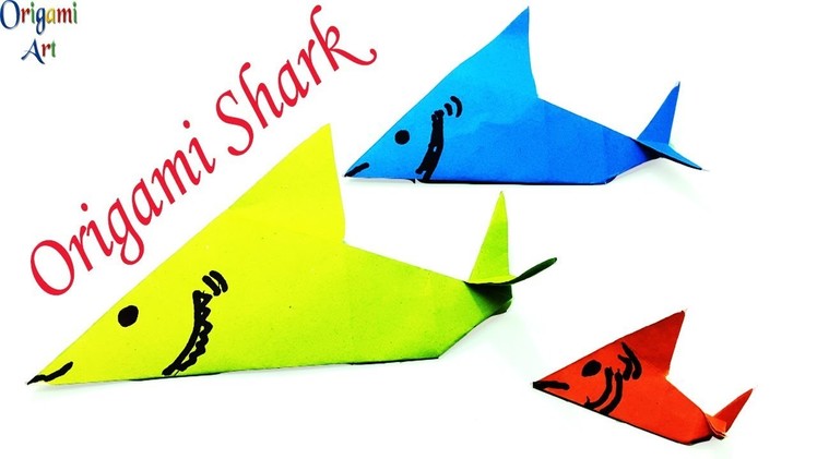 Origami Shark Instructions | How To Make A Origami Shark Easy - Paper Shark For Kids