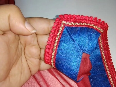 Perfectly Apply Border.Lace on Dupatta| How to Make Perfect Corners while sewing.