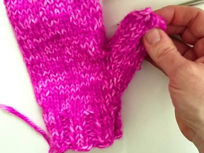 Simple Chunky Mittens: Knitting the Thumb of Your Mitten