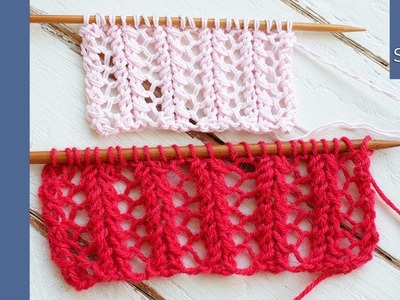 Trellis stitch: how to knit lace step by step - So Woolly