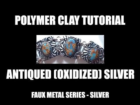295 - Polymer clay tutorial - Faux silver oxidized jewelry