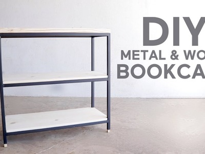 3 Tier Metal & Wood Book Shelf | Modern Builds | DIY