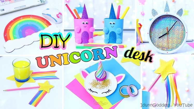 5 DIY Unicorn Style Desk Organization Ideas - How To Decorate Your Desk Every Unicorn Would Like
