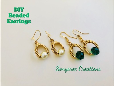 Beaded Earrings.Herringbone Stitch ????