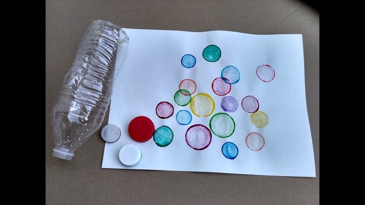 Bottle Cap Painting Technique for Beginners | Basic Easy Painting Idea