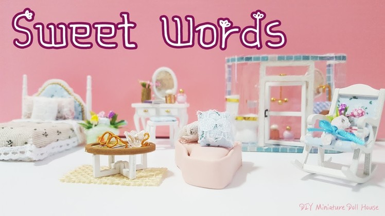 [DIY Miniature] 핑크 스윗홈 미니어쳐 ㅣ sweet words ㅣ Doll house kit ㅣ박소소