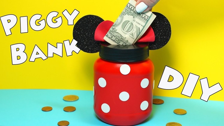 DIY Minnie Mouse Piggy Bank - Mouse Ears Money Bank