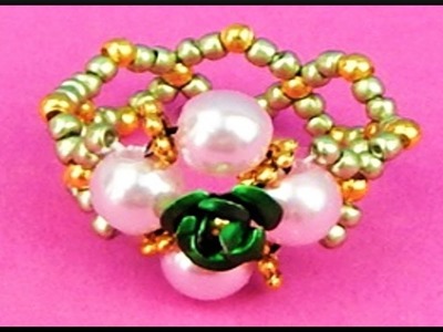 DIY | Perlen Ring | Schmuck basteln | Beaded flower ring | Beadwork jewelry accessories