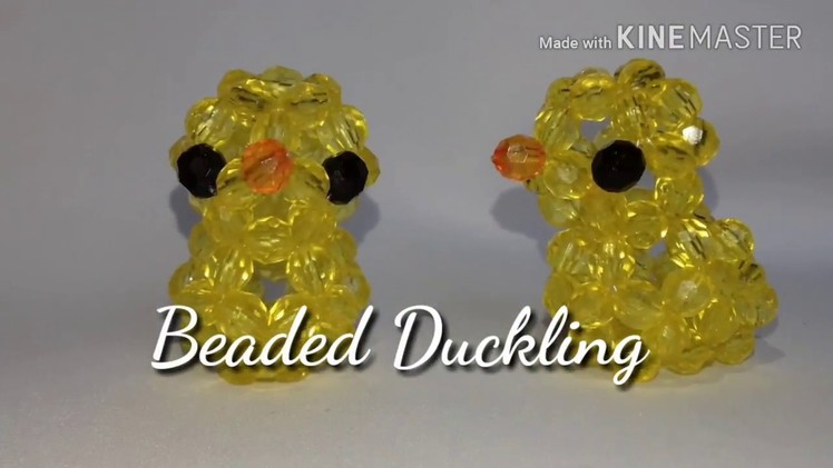 DIY simple and easy BEADED DUCKLING. 