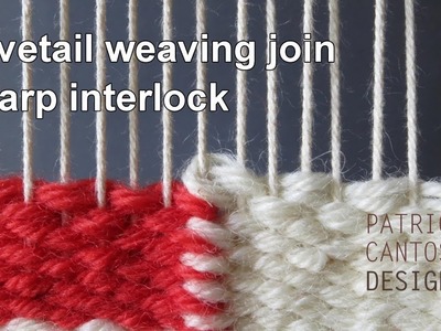 Dovetail weaving join - weaving lessons for beginners