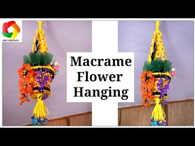 Easy Macrame Flower Wall Hanging Tutorial