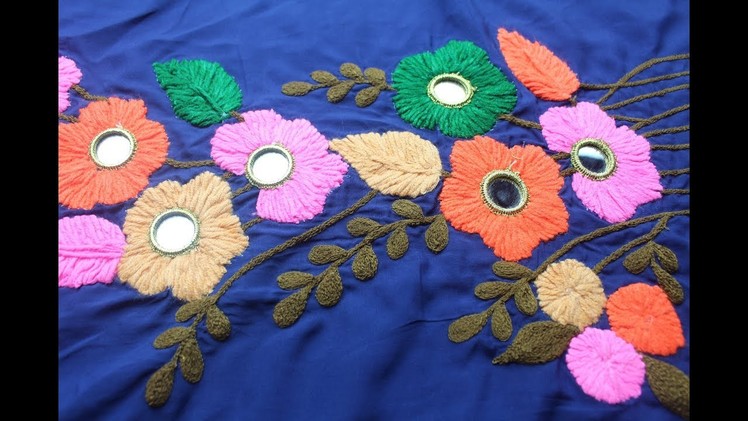 Flower design for beautiful dresses | Hand embroidery designs