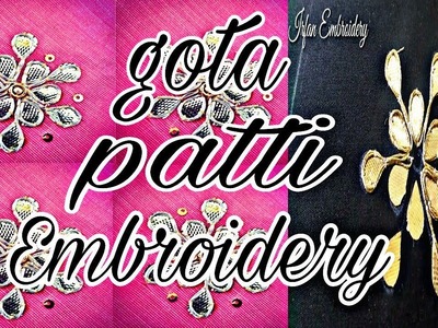 Gota Patti work | Hand embroidery | French knot | flower design