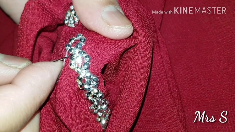 HAND EMBROIDERY : Bead work on clothing