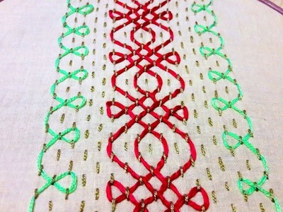 Hand Embroidery new nakshi katha border line design video।বাংলাদেশি নকশী কাথার ডিজাইন.