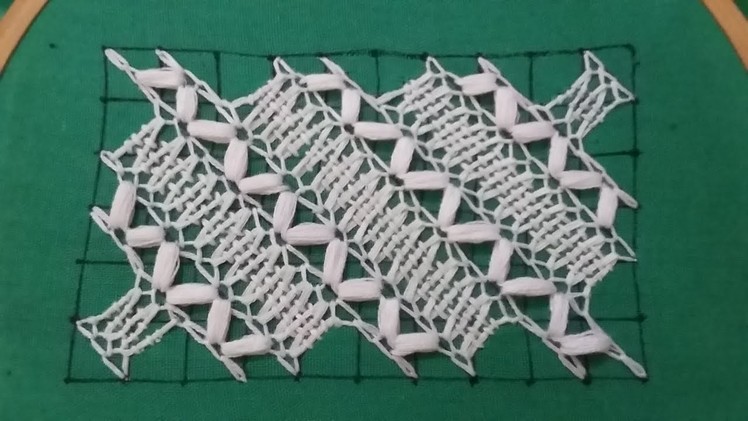 Hand embroidery of lace type pattern.Its easy and beautiful.