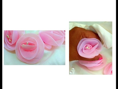 Handmade Decorative Fabric Roses like Ready made for Dress.Frocks.Home Decors - Simple & Easy making