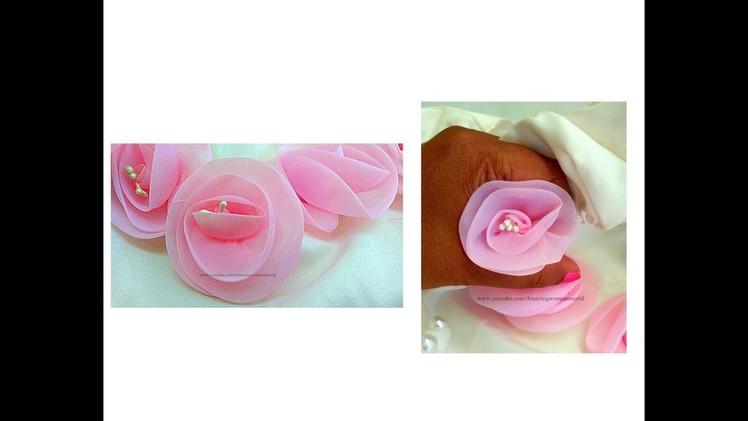Handmade Decorative Fabric Roses like Ready made for Dress.Frocks.Home Decors - Simple & Easy making