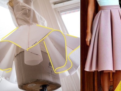 HOW TO: DRAFT BOX PLEATED CIRCLE SKIRT PATTERN | KIM DAVE