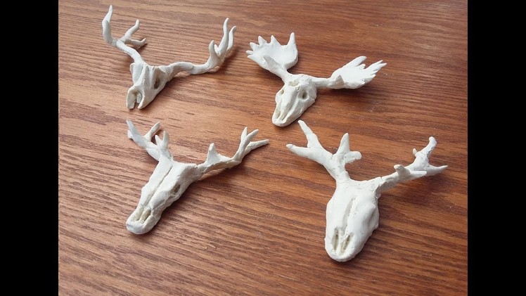 How to make a Animal Skull using Air Hardening Clay at Home.
