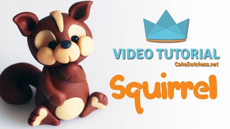 How to make a cute Squirrel Cake Topper - Cake Decorating Tutorial
