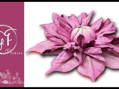 How to make a leather flower,  Clematis Josephine , Video Tutotial