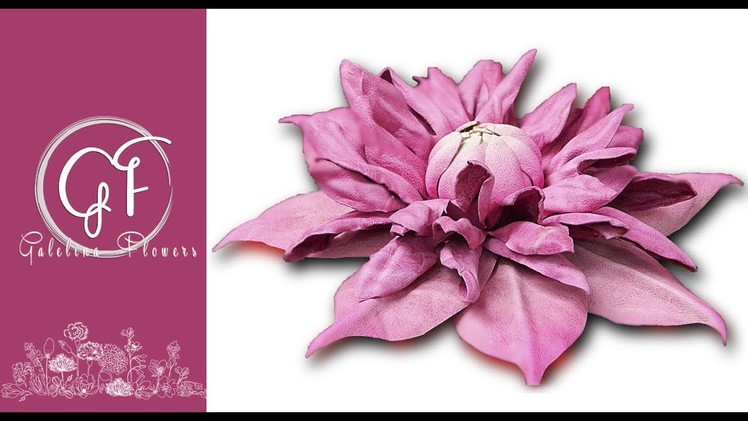 How to make a leather flower,  Clematis Josephine , Video Tutotial