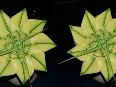 How to make a sunflower of date palm. खजूर पत्ते से बने सूरजमुखी फूल. DIY