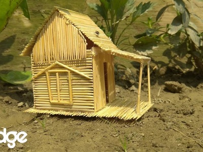 How to make a Toothpick House tutorial - simple life hacks with toothpicks -  knidge
