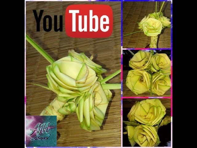 How to make palm rose (coconut tree leaves)