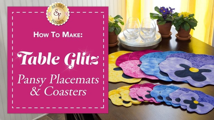 How to Make Pansy Placemats & Coasters | A Shabby Fabrics Sewing Tutorial