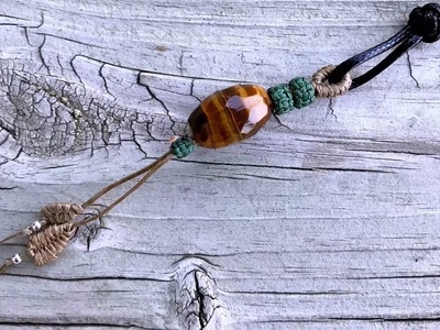 Macrame Tutorial: how to make macrame necklace.step by step tutorial.tiger's eye