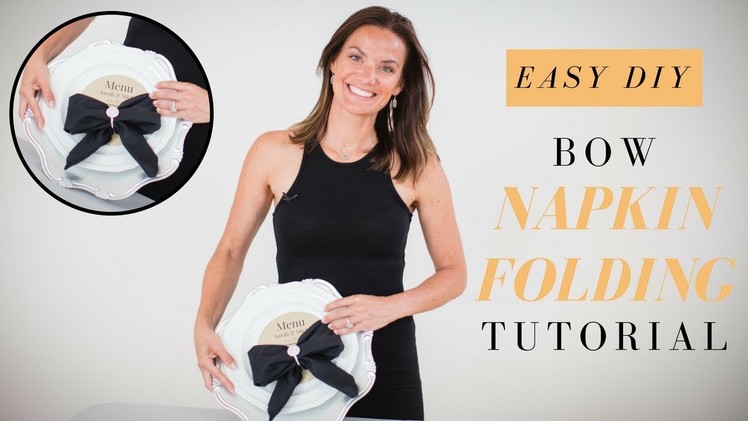 Napkin Folding with Ring | Easy Bow Napkin Fold Tutorial