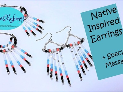 Native Inspired Beaded Wire Earrings