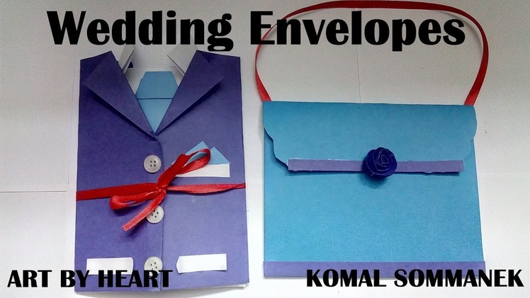 New Style of Wedding Envelopes Tuxedo and Purse | Shagun Envelopes Tutorial by Komal Sommanek