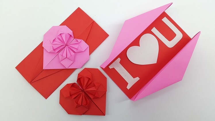 Origami: Heart Envelope & Box - DIY Envelope Paper heart card Gift for Boyfriend.Girlfriend