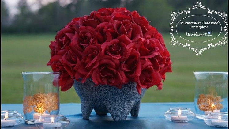 Southwestern Flair Rose  Centerpiece| DIY Budget Centerpiece| DIY Decor Tutorial