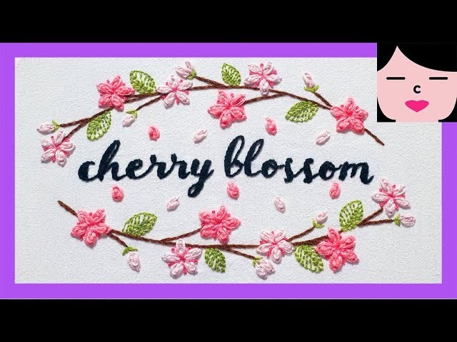 벚꽃 프랑스자수패키지 자수배우기 cherry blossom hand embroidery tutorial