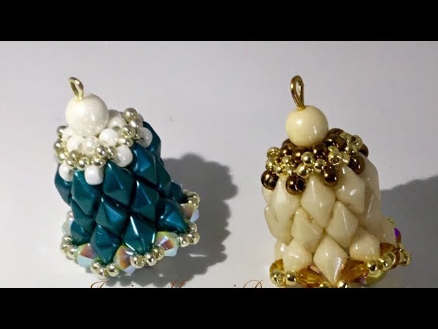 Tutorial Campanella con perline diamond duos - beading bell