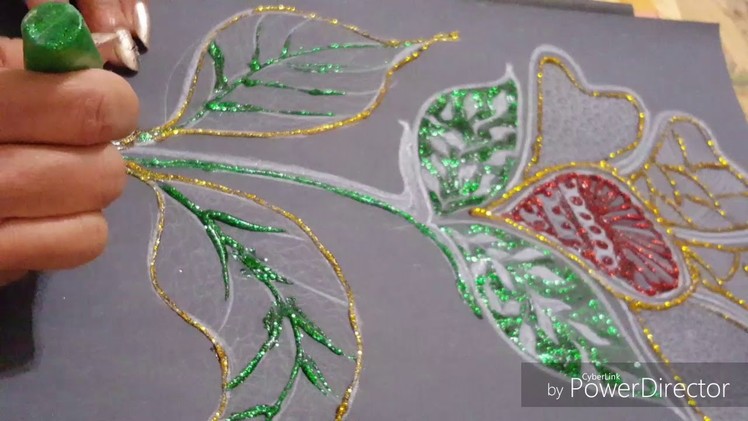 Tutorial for Painting with Glue & Glitter | Glitter Glue Art | art n art | glitter glue art ideas