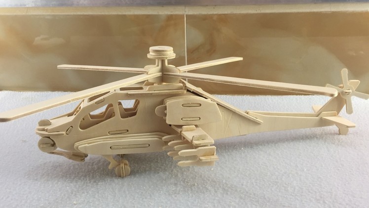 3D Wood Craft Construction Kit, How to make a wooden Helicopter