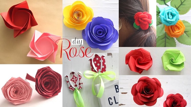 8 DIY Paper Roses | Paper flowers Tutorial