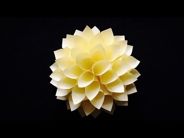 ABC TV | How To Make Dahlia Flower From Note Paper - Craft Tutorial