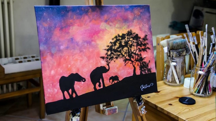 African Sunset glow in the dark by Crisco Art
