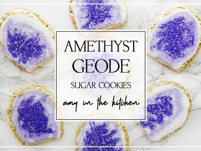 Amethyst Geode Sugar Cookies! Cookie Decorating Tutorial