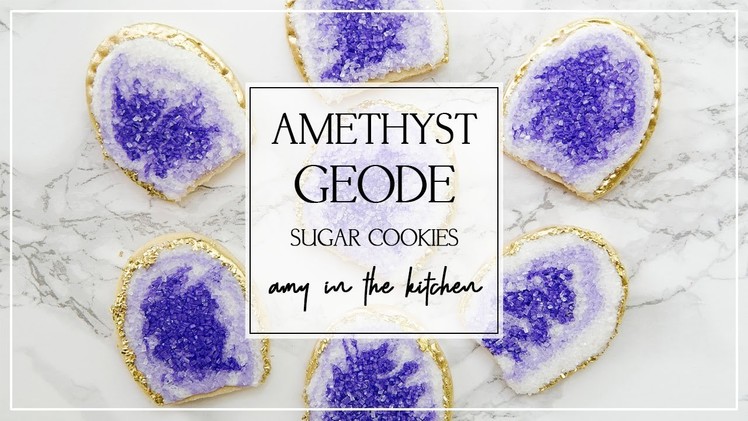Amethyst Geode Sugar Cookies! Cookie Decorating Tutorial
