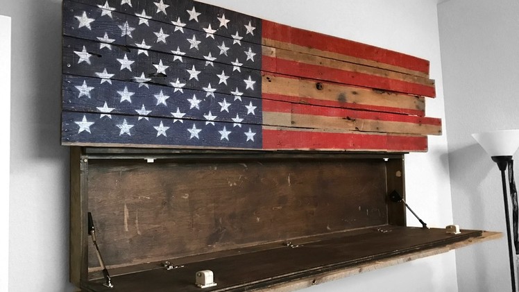 An American Flag Gun Cabinet