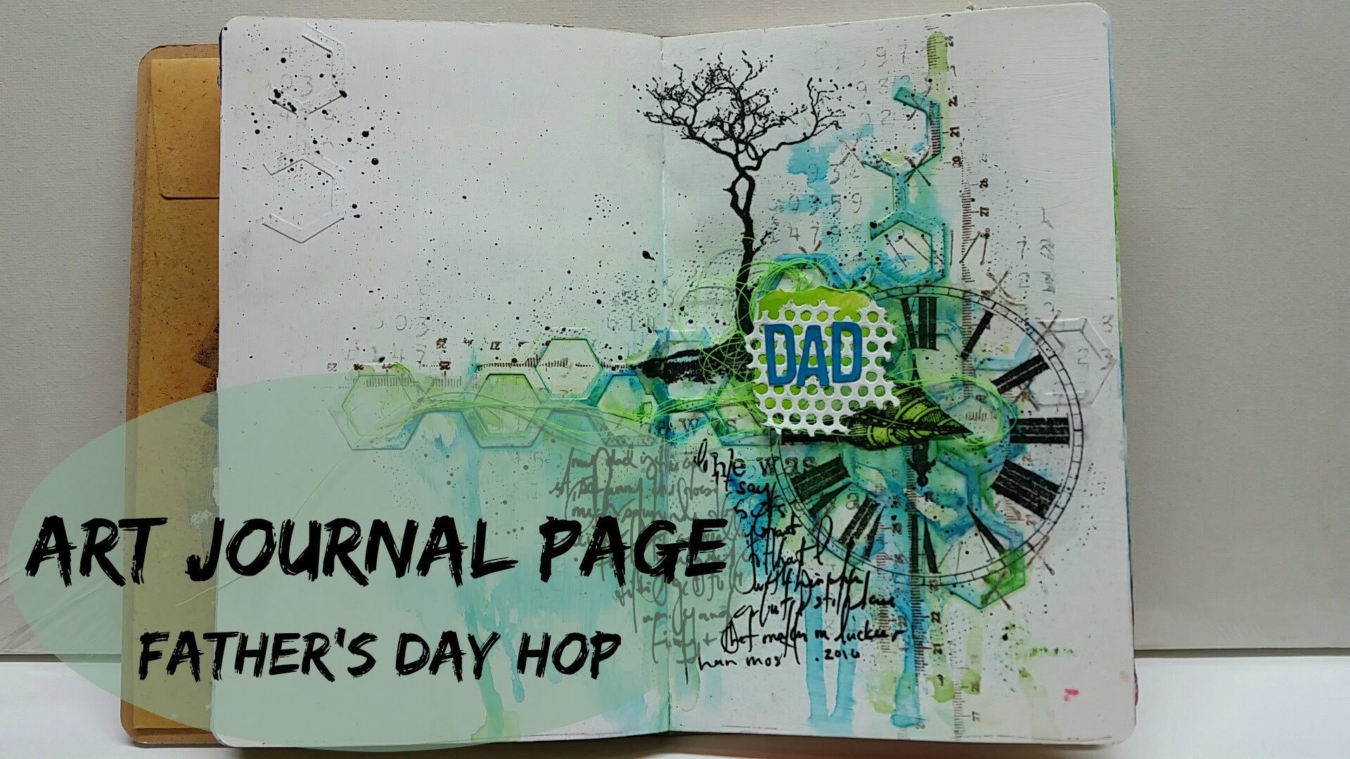 Art Journal Page - "Dad" (Viva Las VegaStamps! Blog Hop)