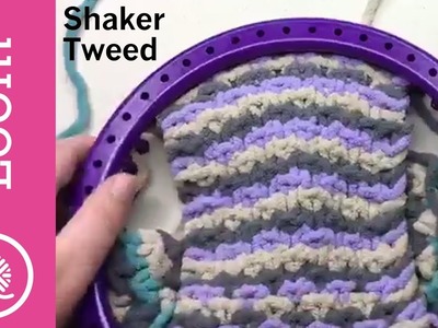Bernat Blanket Stitch Along Clue #4 Loom Demo Shaker Tweed